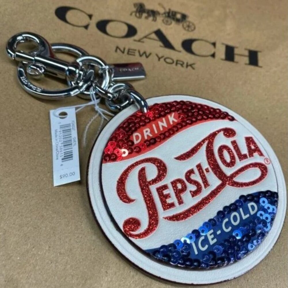 Coach Pepsi Bag Charm Key Fob Style F24537 ©️2018